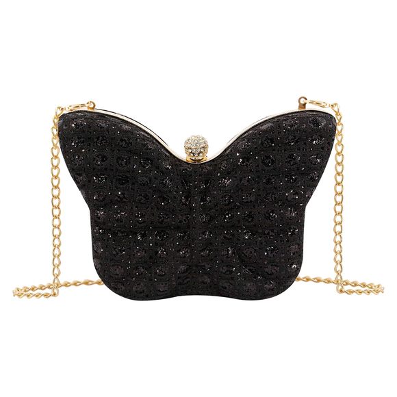 Elegant Butterfly Clutches Glitter Evening Bag Shoulder Bag Party :) - Picture 1 of 7